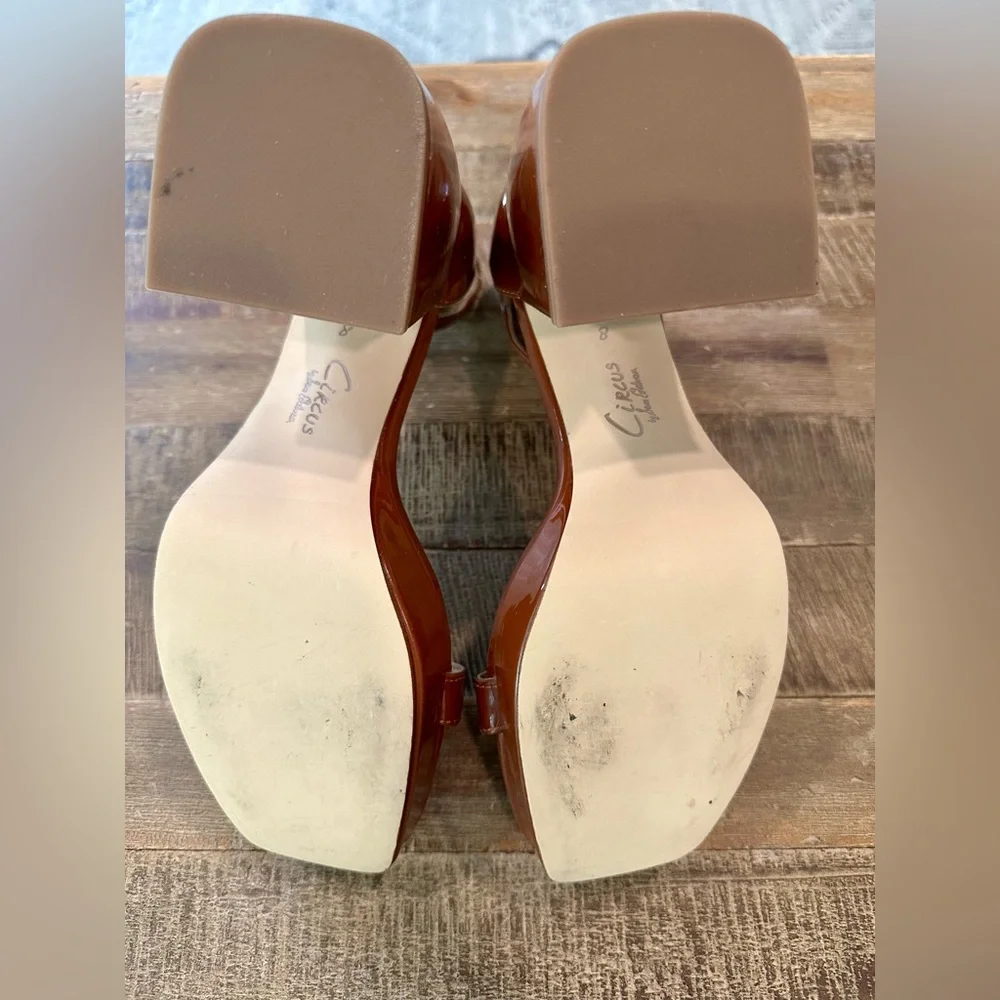 Circus by Sam Edelman Jardine Brown Block Heel Sandals - Picture 8 of 10